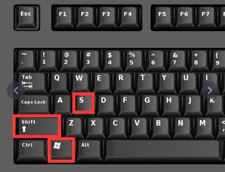 Windows+Shift+S（Windows 10及更高版本）