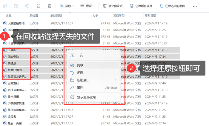 文件删除后的恢复方法步骤一